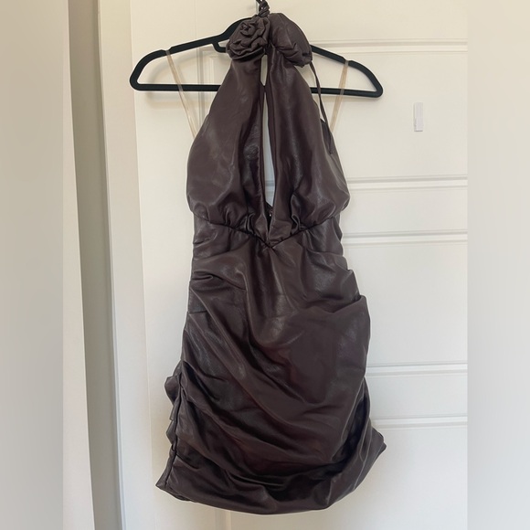 House of CB leather mini dress medium - Picture 2 of 5